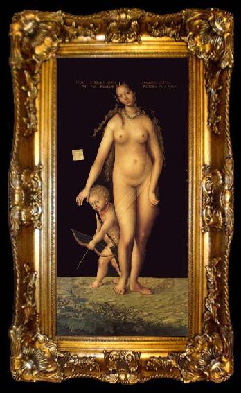 framed  Lucas Cranach the Elder Venus and Cupid, ta009-2
